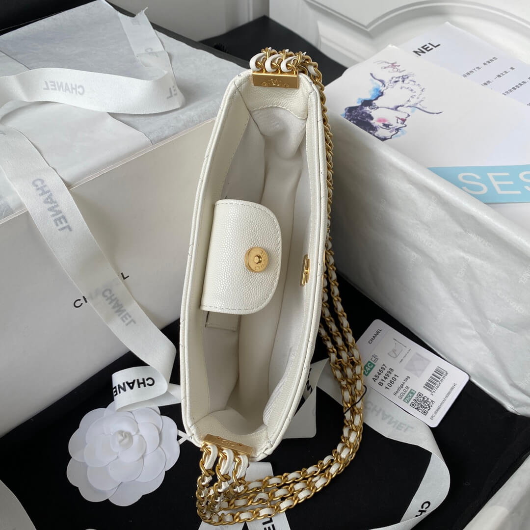 Chanel Mini Boho Bag In White - Image 8