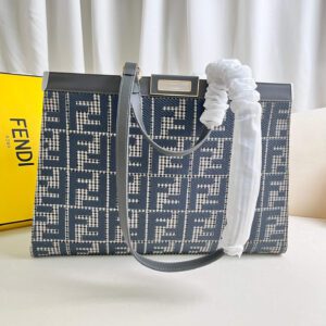 Fendi Women’s X-tote Bag In Canvas With Thread-embroidered Ff Monogram