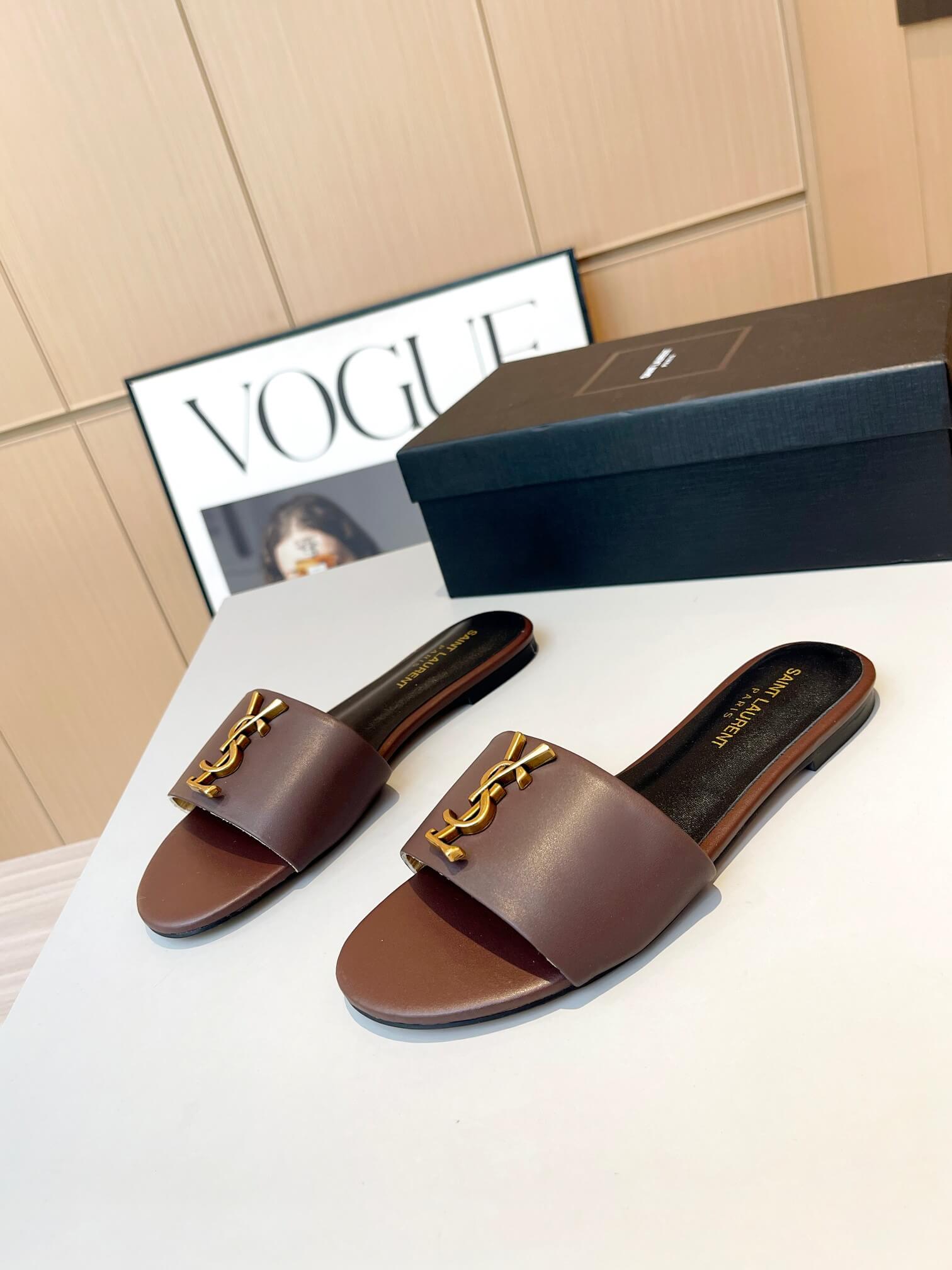 YSL Flat Slides