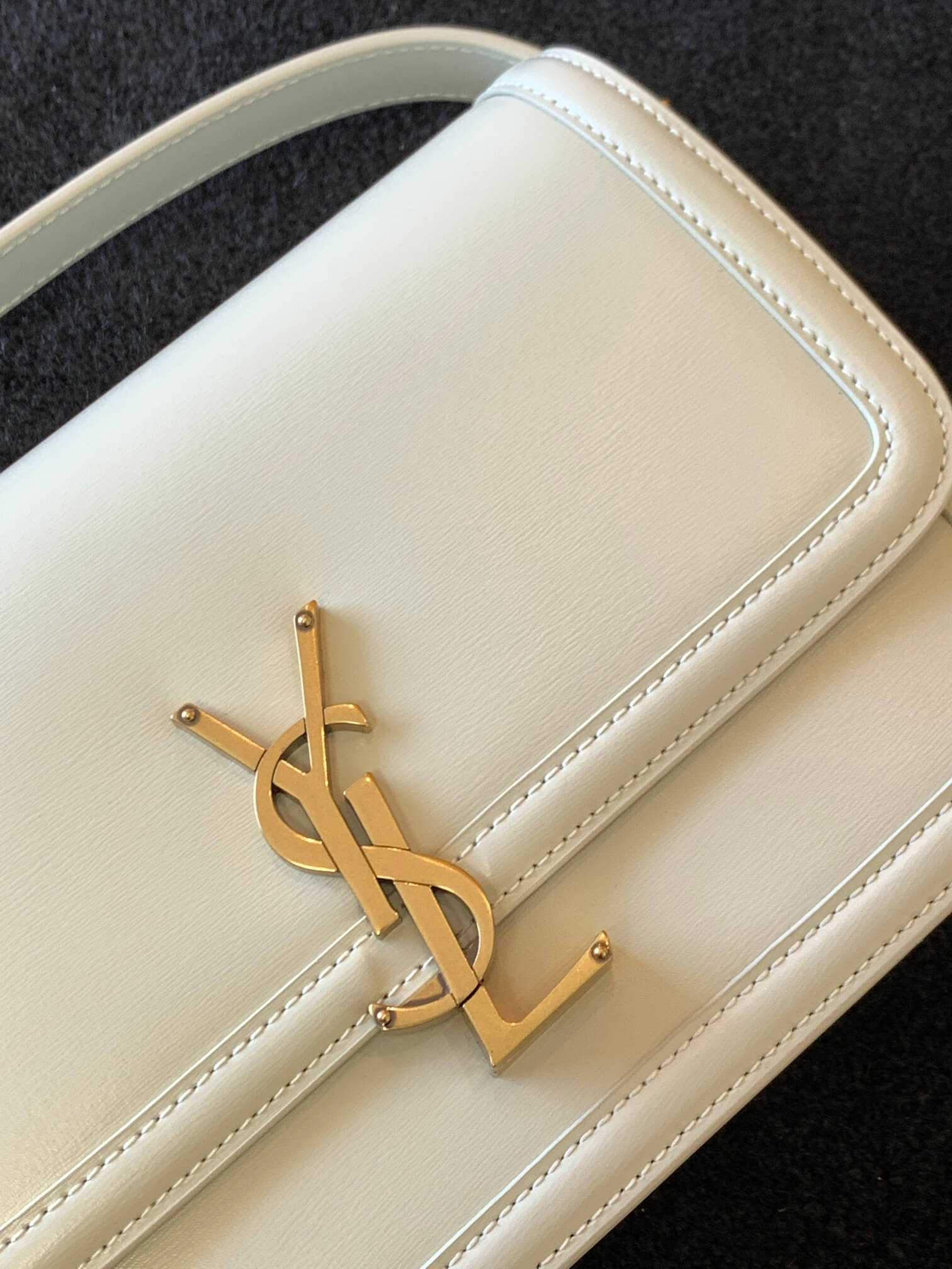 YSL Solferino Shoulder White Bag - Image 9