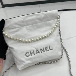 Chanel 22 Small White Handbag