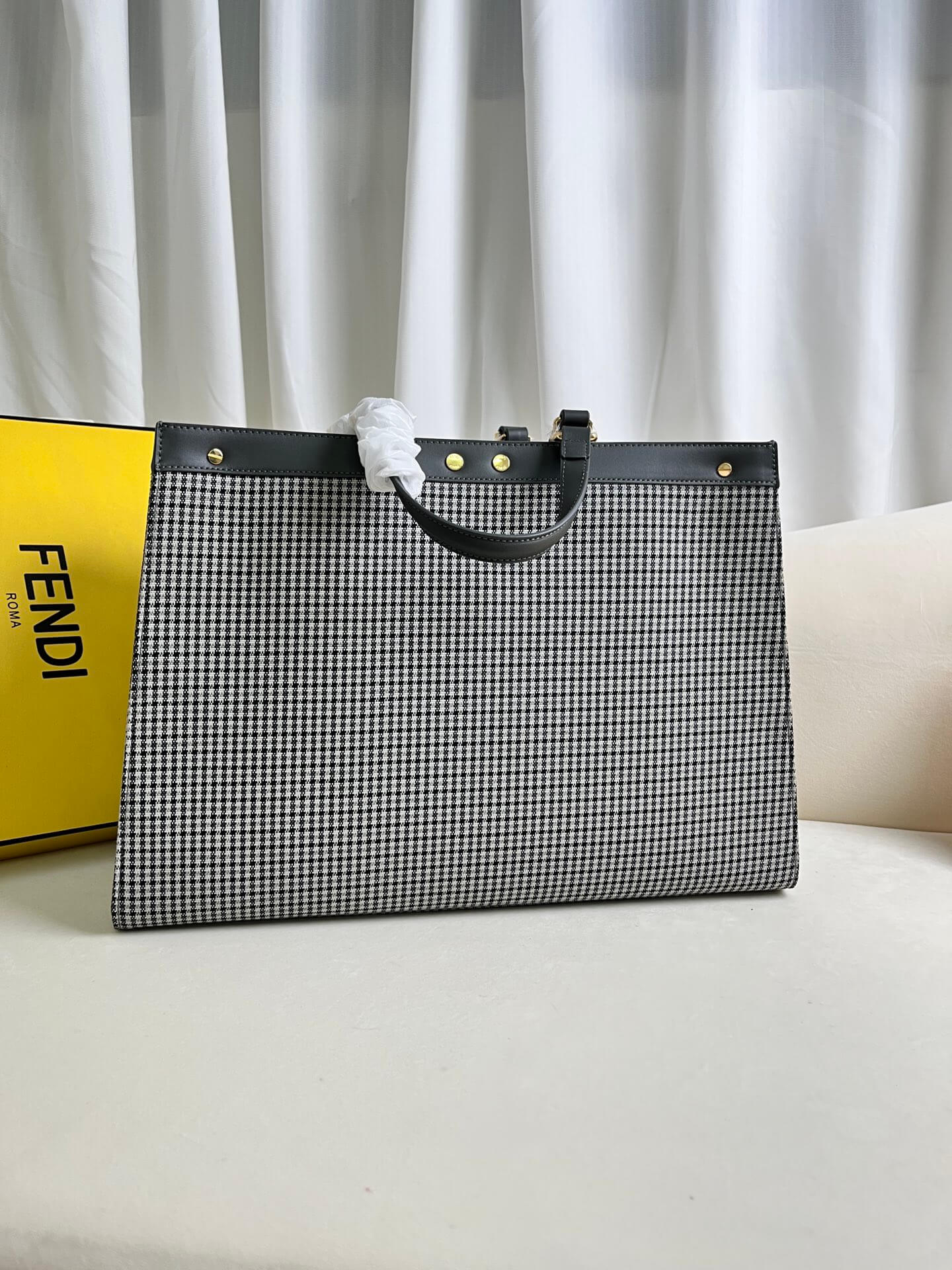 Fendi Women’s X-tote Bag In Canvas With Thread-embroidered Ff Monogram - Image 7