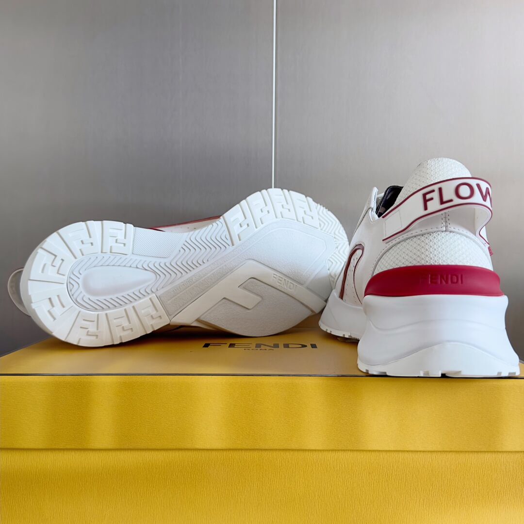 Fendi Flow Men's Leather Sneakers - Image 8