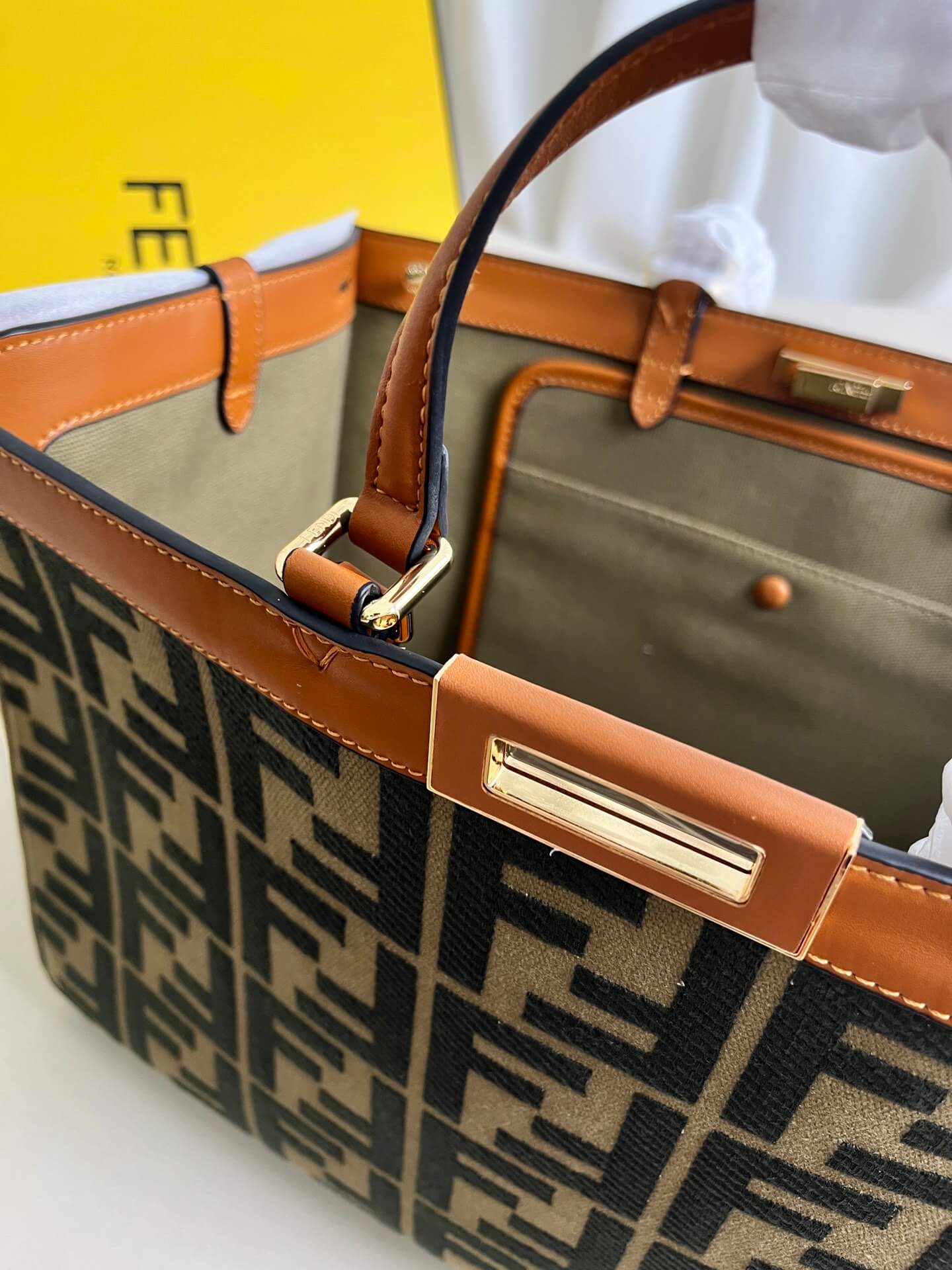 Fendi Women's X-tote Bag In Canvas With Thread-embroidered Ff Monogram - Image 9