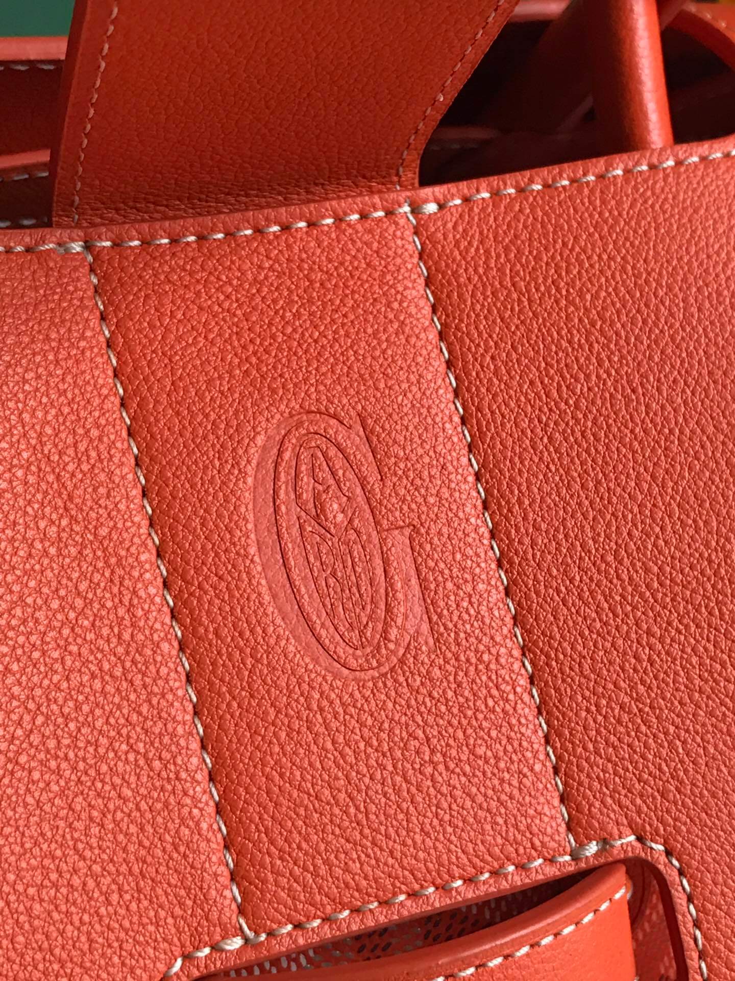 Goyard Saigon Tote Orange Bag - Image 9