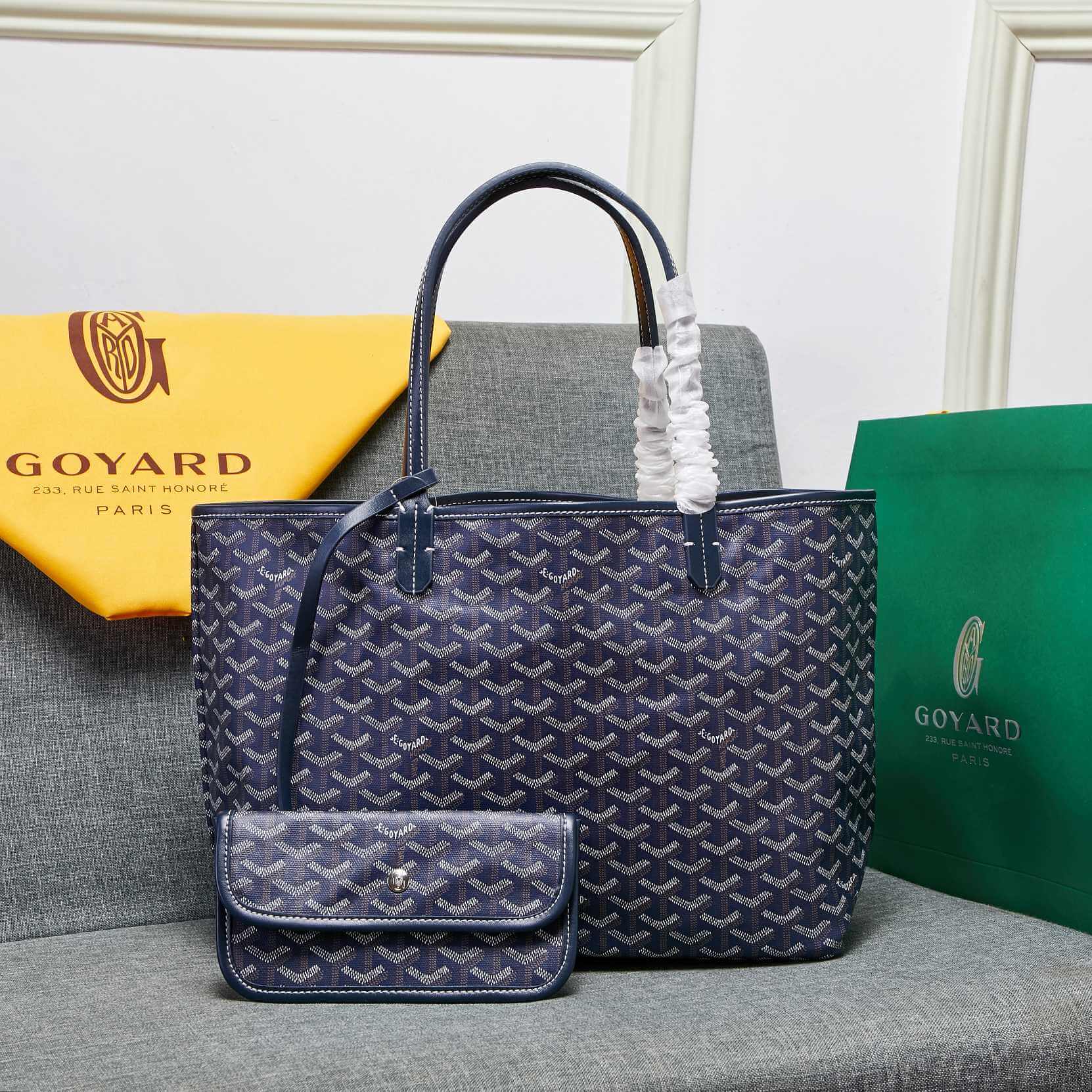 Goyard Tote Large Blue Bag