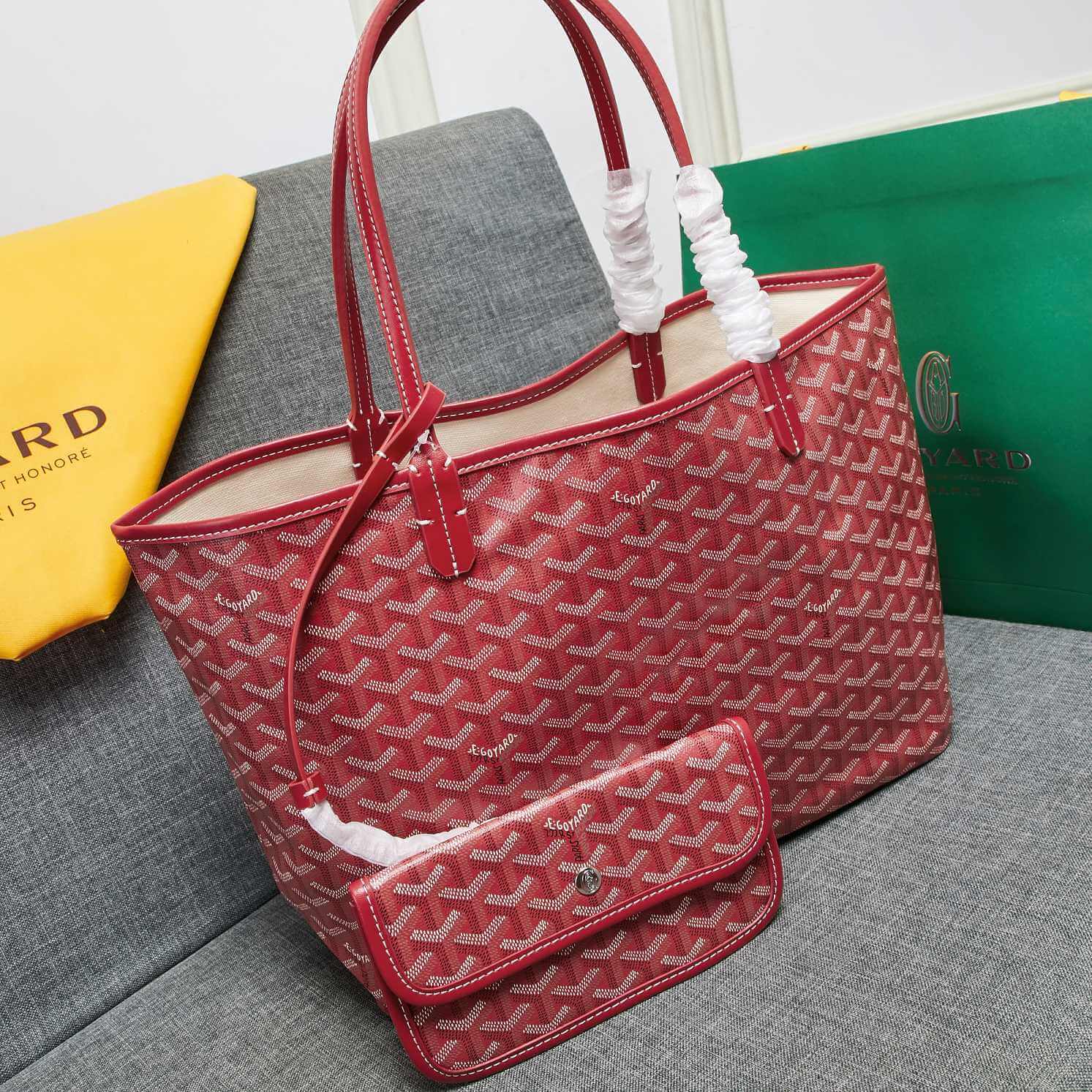 Goyard Tote Large Red Bag