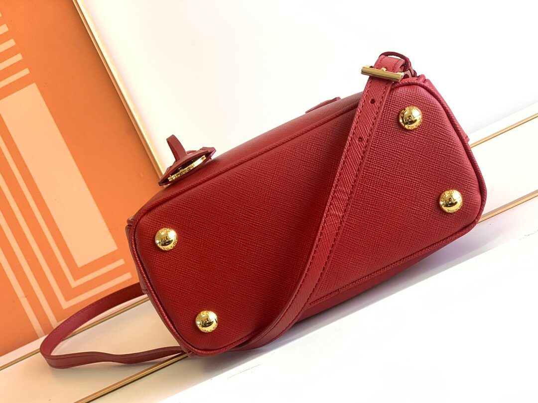 Prada Galleria Saffiano Red Bag - Image 9
