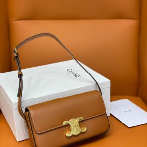 Celine Brown Triomphe Shoulder Bag