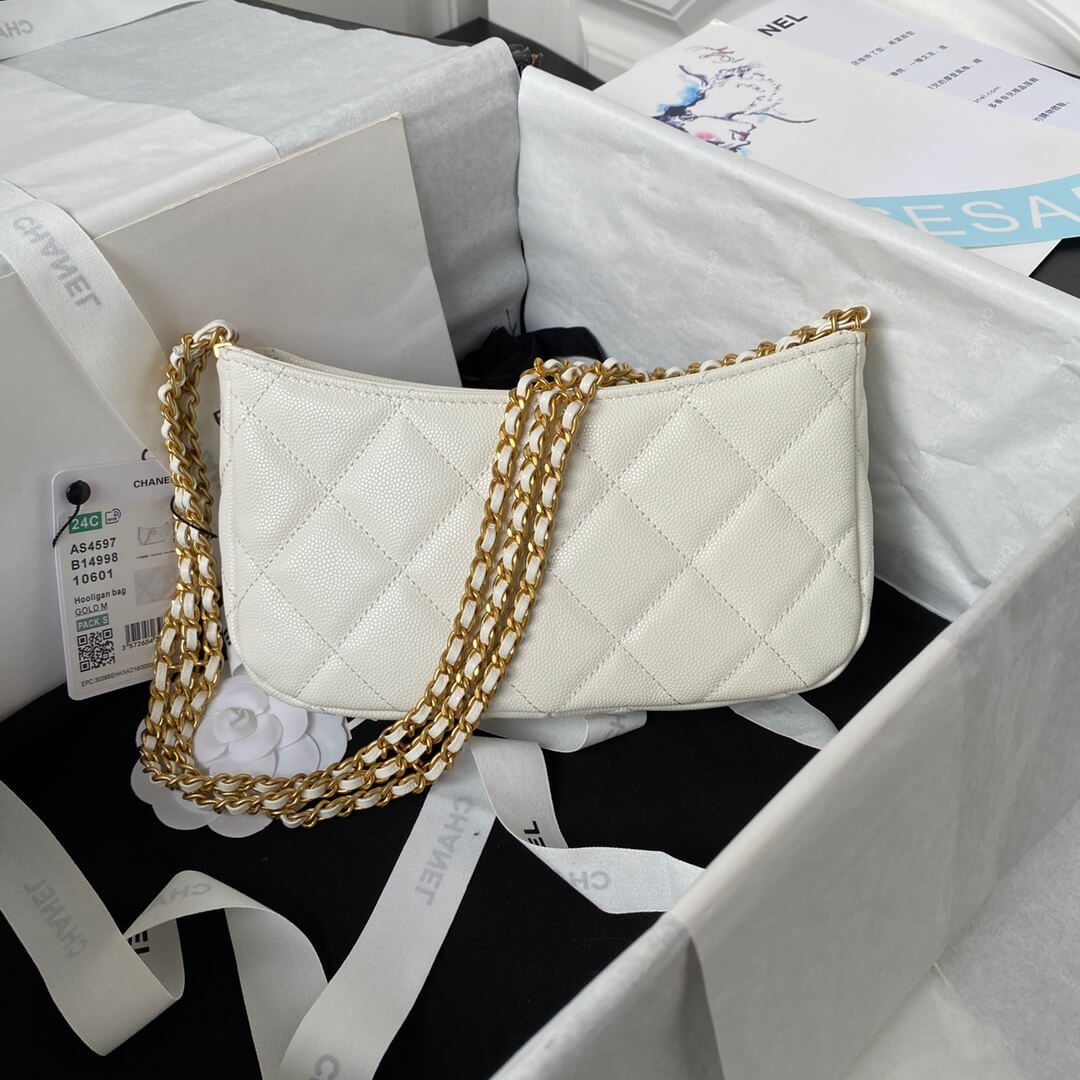 Chanel Mini Boho Bag In White - Image 9