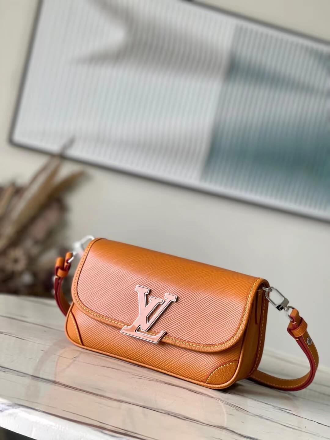 LV Buci Epi Leather Crossbody Bag Brown