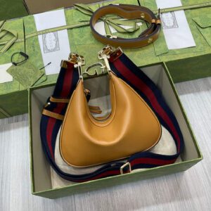 Gucci Attache Small Shoulder Bag Brown