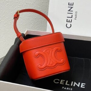 Celine Box Cuir Bag in Red