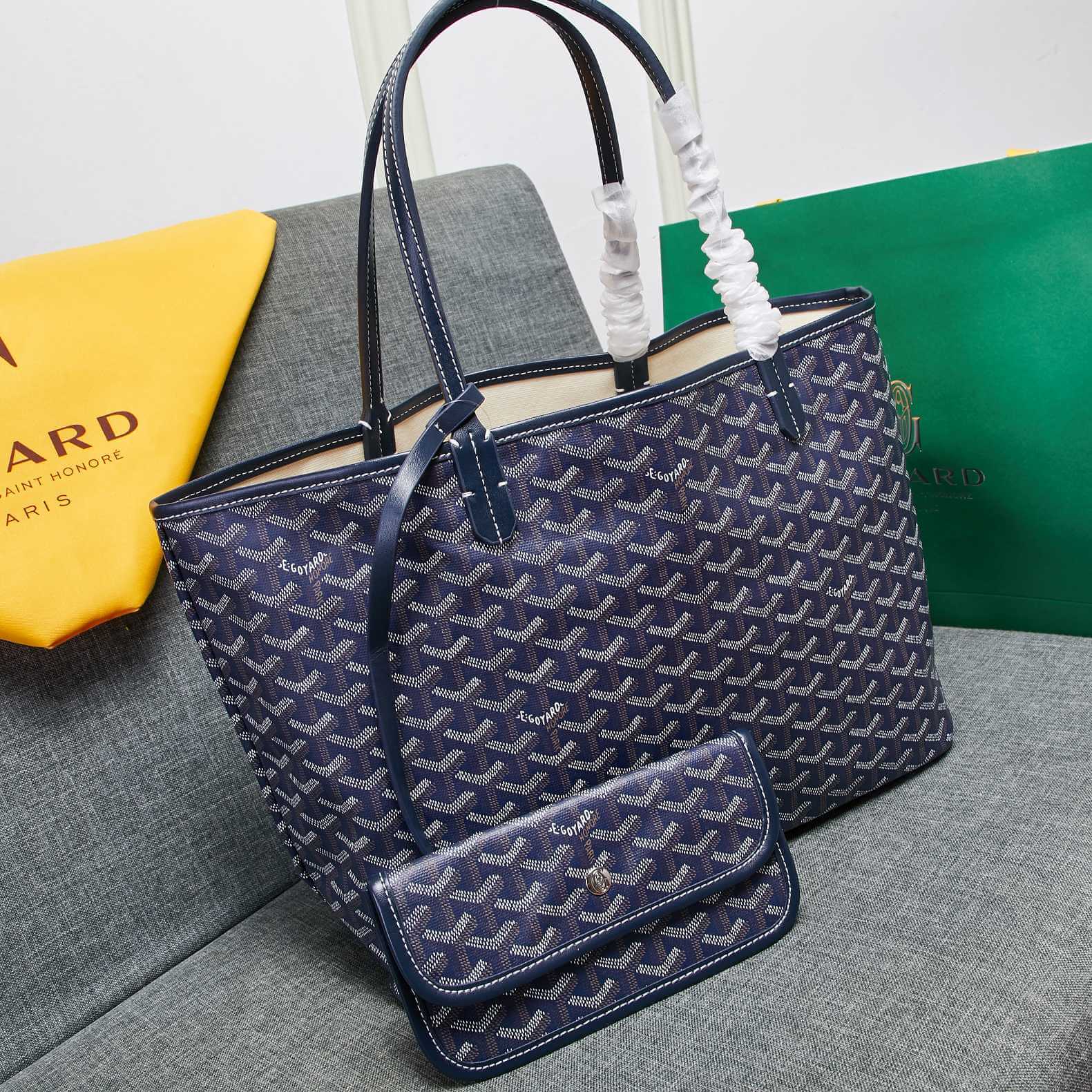 Goyard Tote Large Blue Bag - Image 9