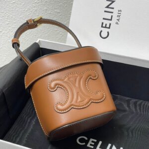 Celine Box Cuir Bag In Brown