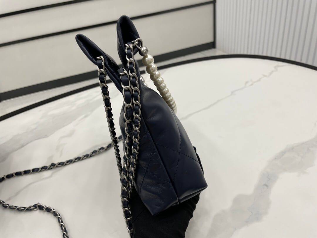 Chanel 22 Small Blue Handbag - Image 9