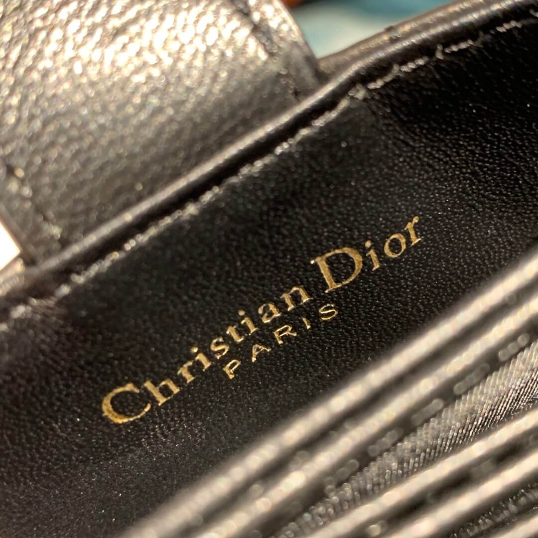Dior Dior 5-Gusset Card Holder Black - Image 8