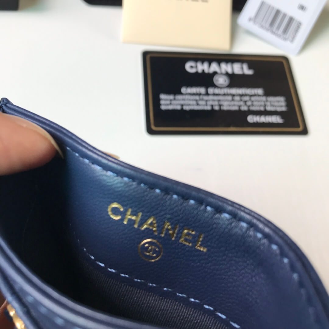 Chanel 19 Blue Card Holder - Image 7