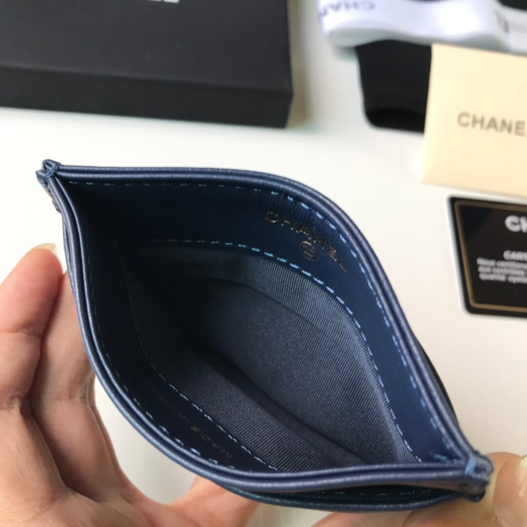 Chanel 19 Blue Card Holder - Image 8