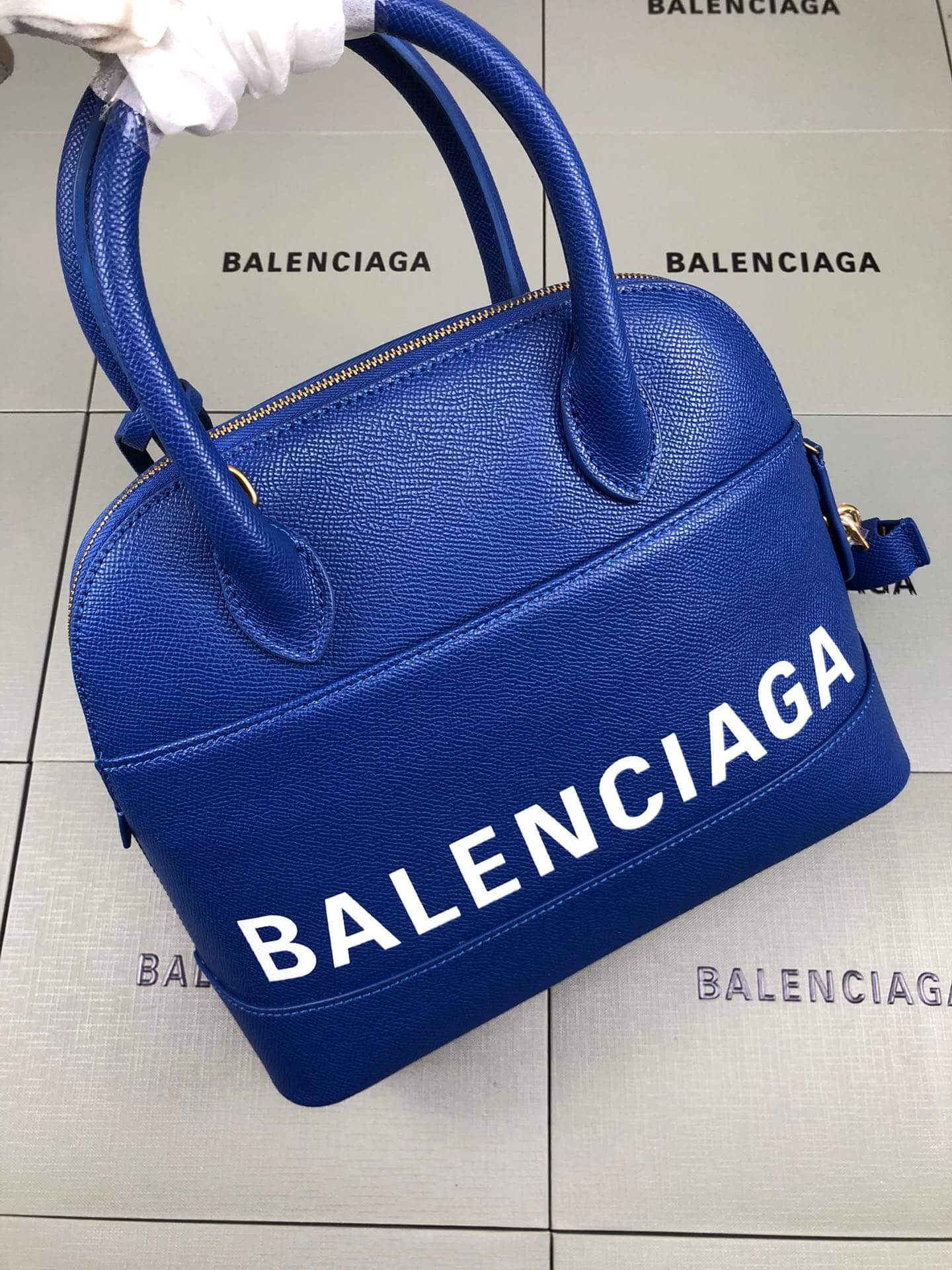 Balenciaga Ville Blue Bag - Image 9