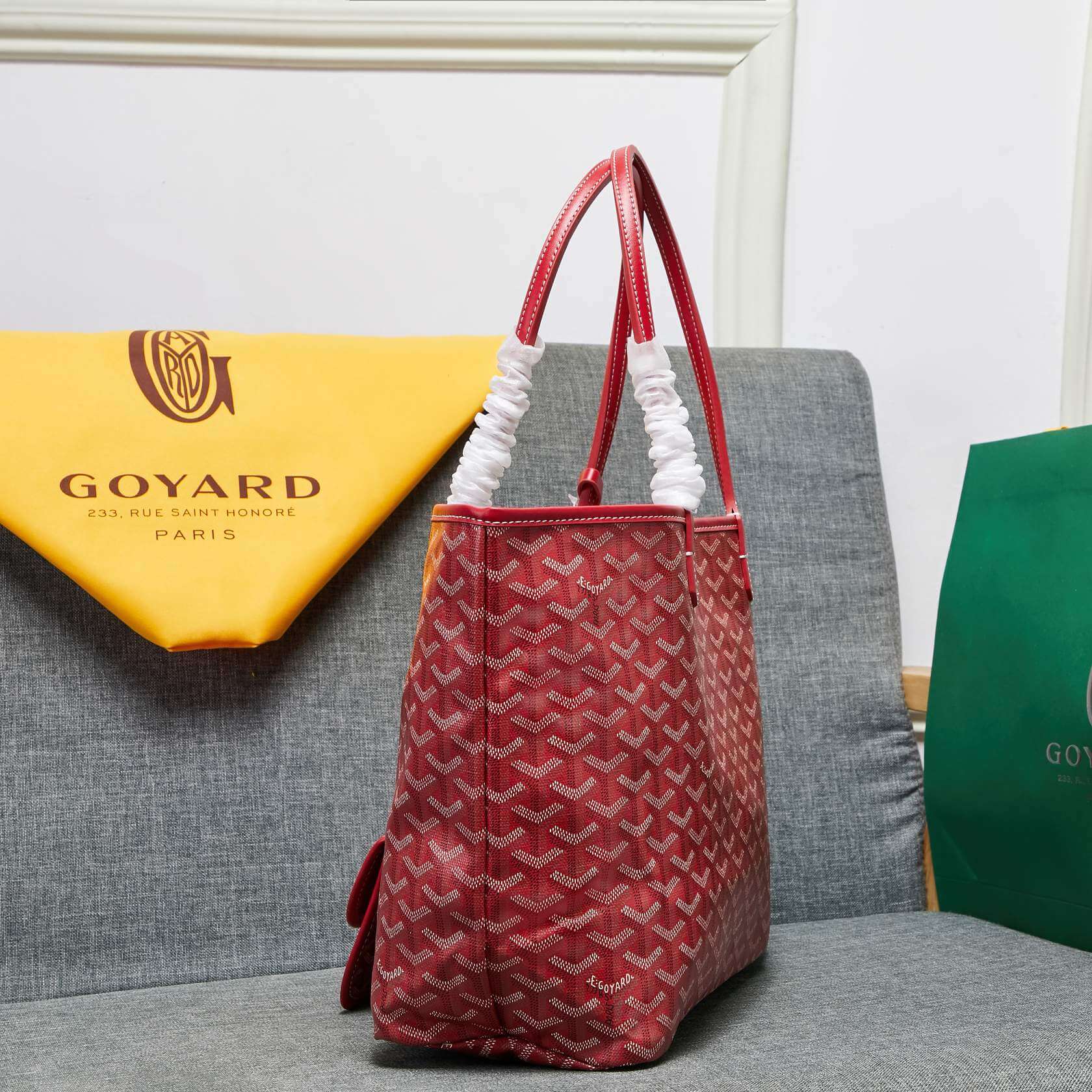 Goyard Tote Large Red Bag - Image 8