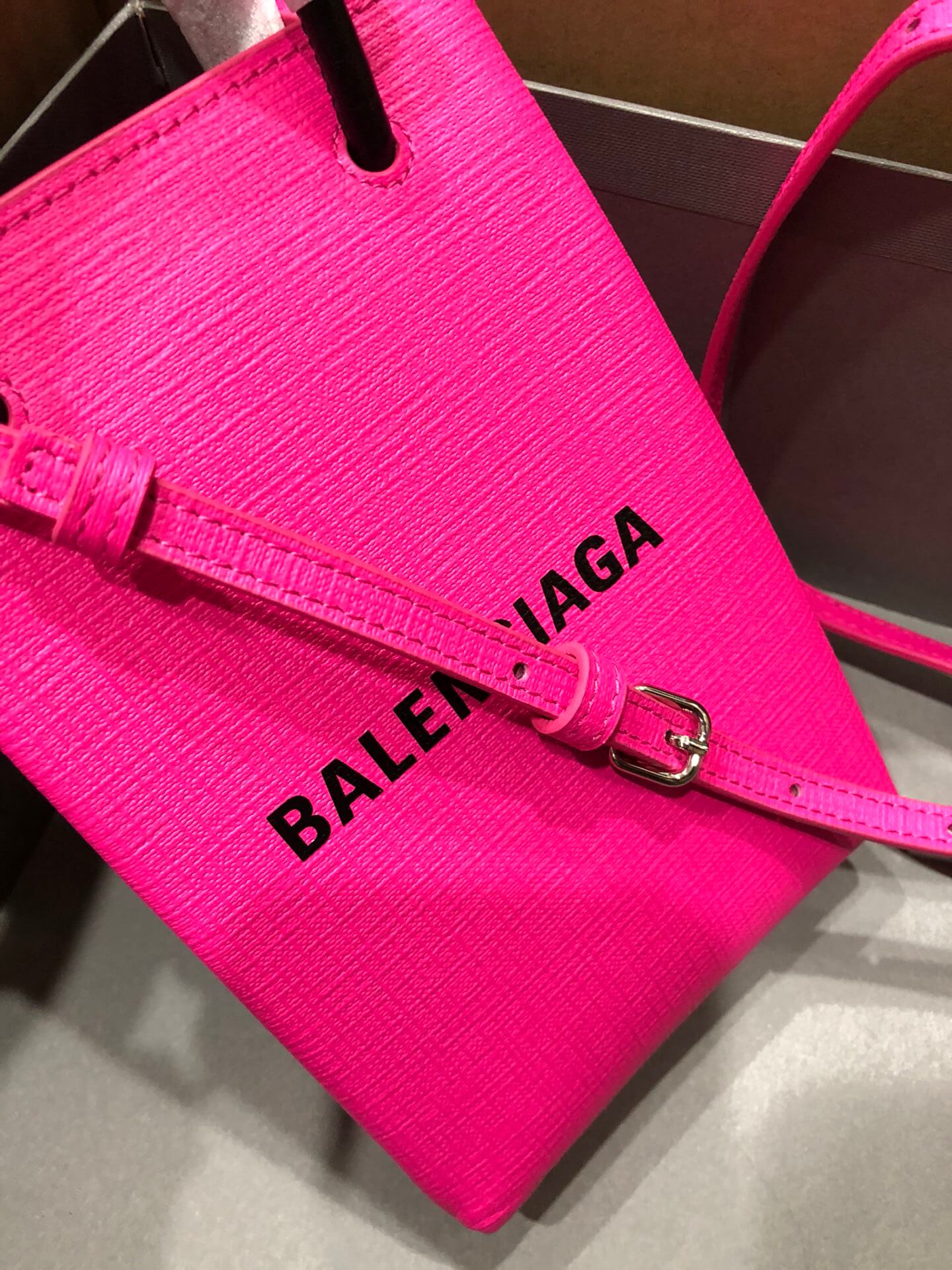 Balenciaga Shopping Phone Holder Bag - Image 9