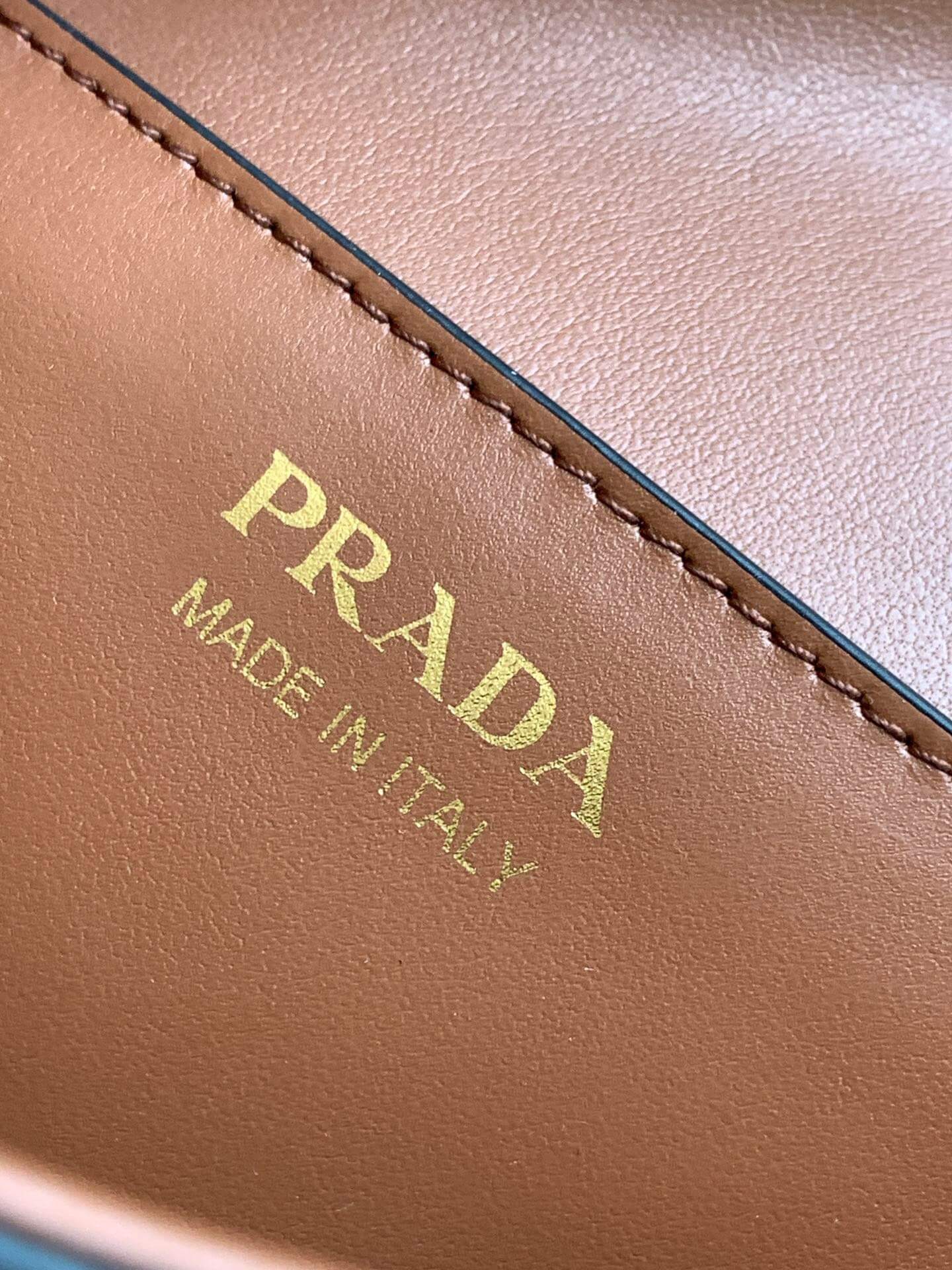 Prada Embleme Saffiano Shoulder Bag in Brown - Image 7