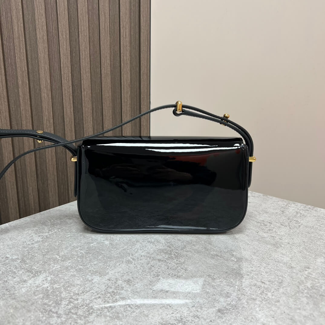 Prada Embleme Saffiano Shoulder Bag in Patent Leather - Image 5