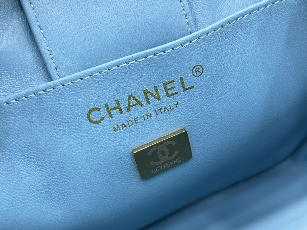 Chanel Classic Tote Bag Sky Blue - Image 2