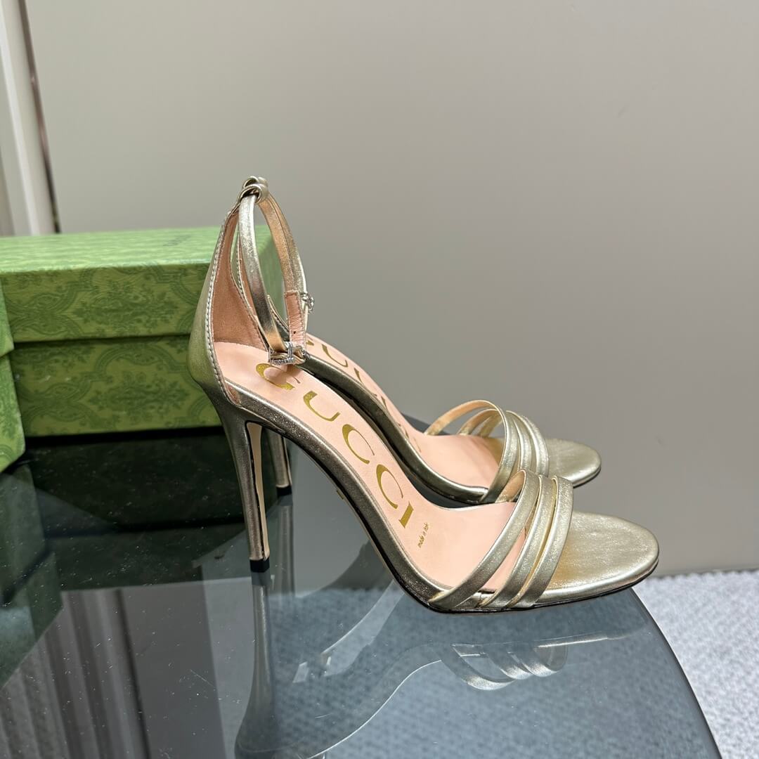 Gucci Women Metallic Heel - Image 2