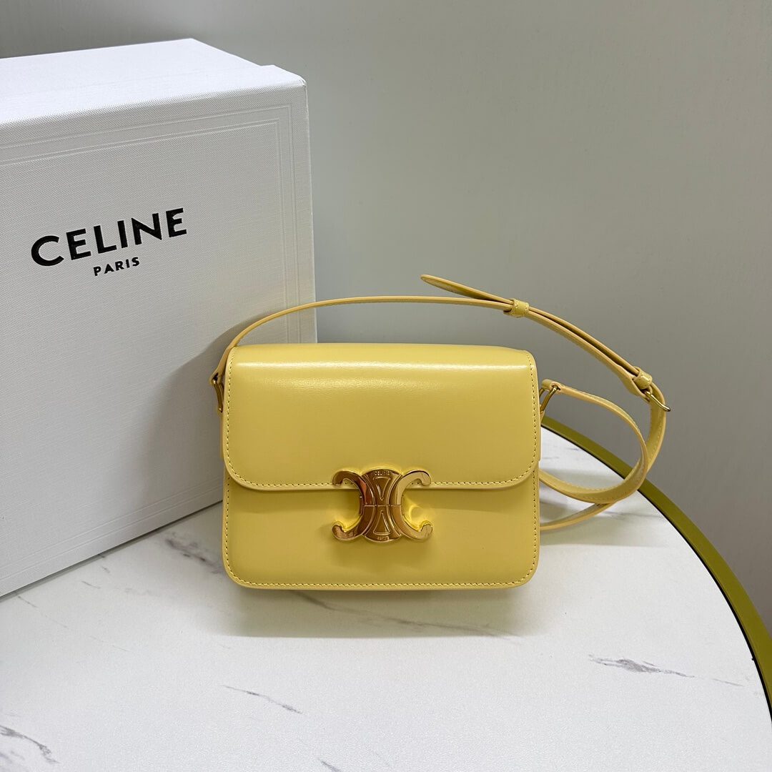 Celine Teen Leather Triomphe Bag