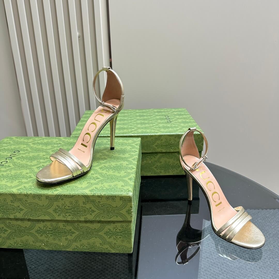 Gucci Women Metallic Heel - Image 3