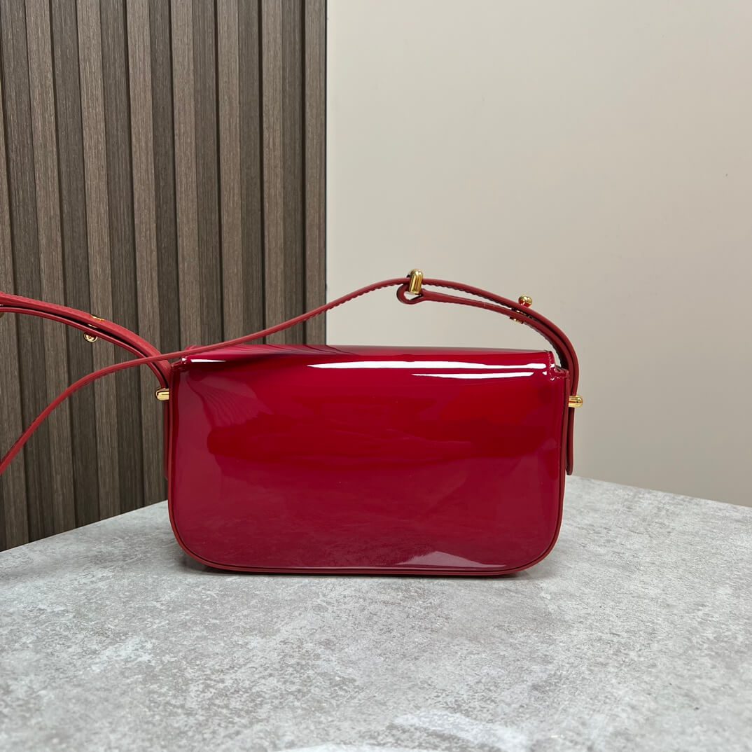 Prada Embleme Saffiano Shoulder Bag in Patent Leather - Image 6