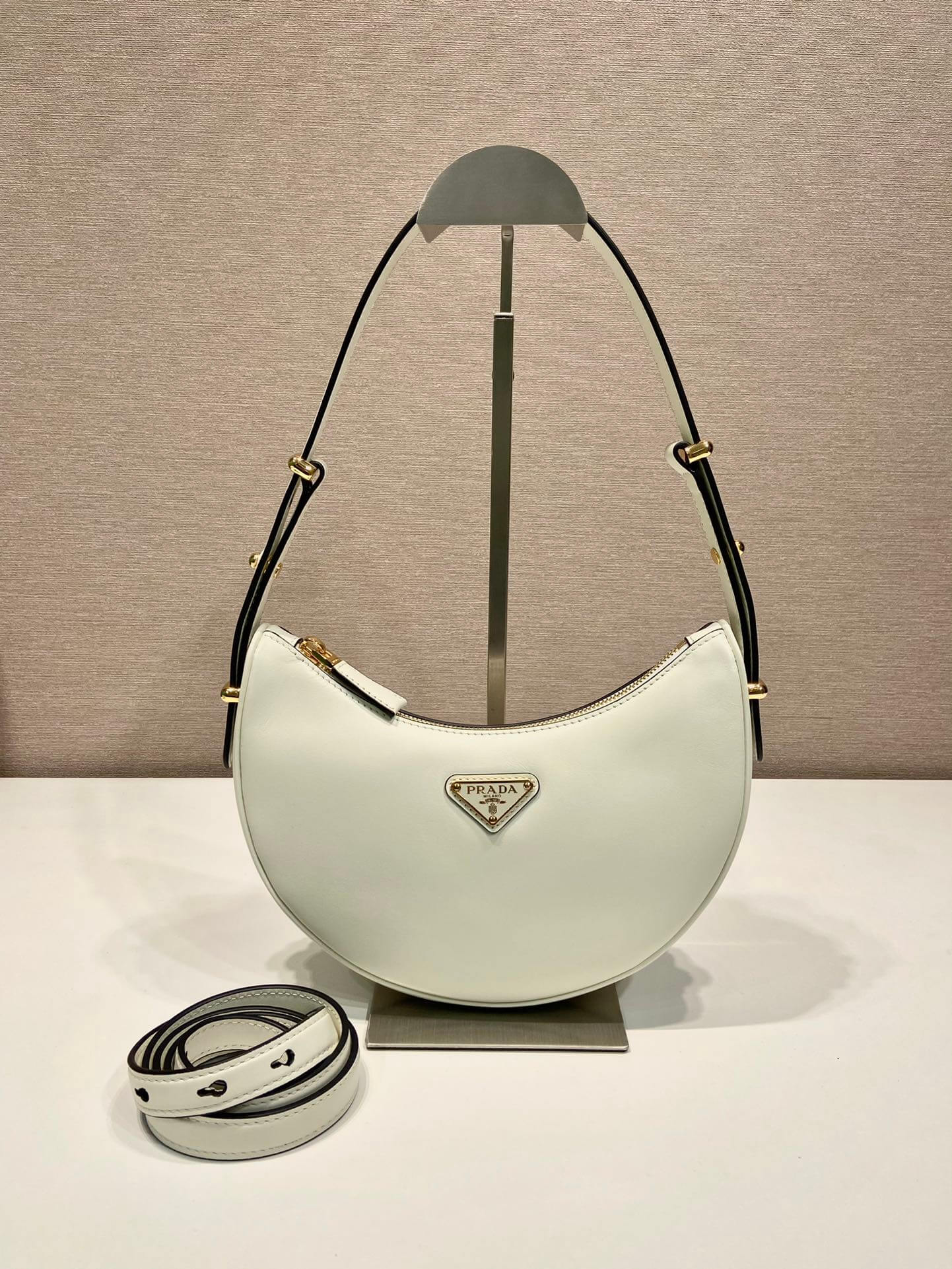 Prada Zip Leather Shoulder Bag