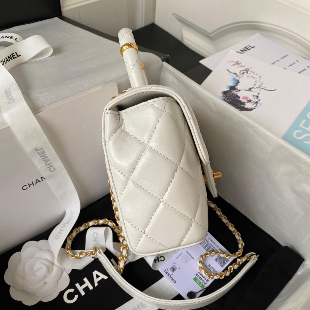 Chanel Matelasse 2 Way Top Handle Chain Shoulder Tote Bag - Image 6