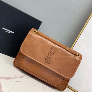 Women’s YSL Niki Medium Leather Shoulder Bag