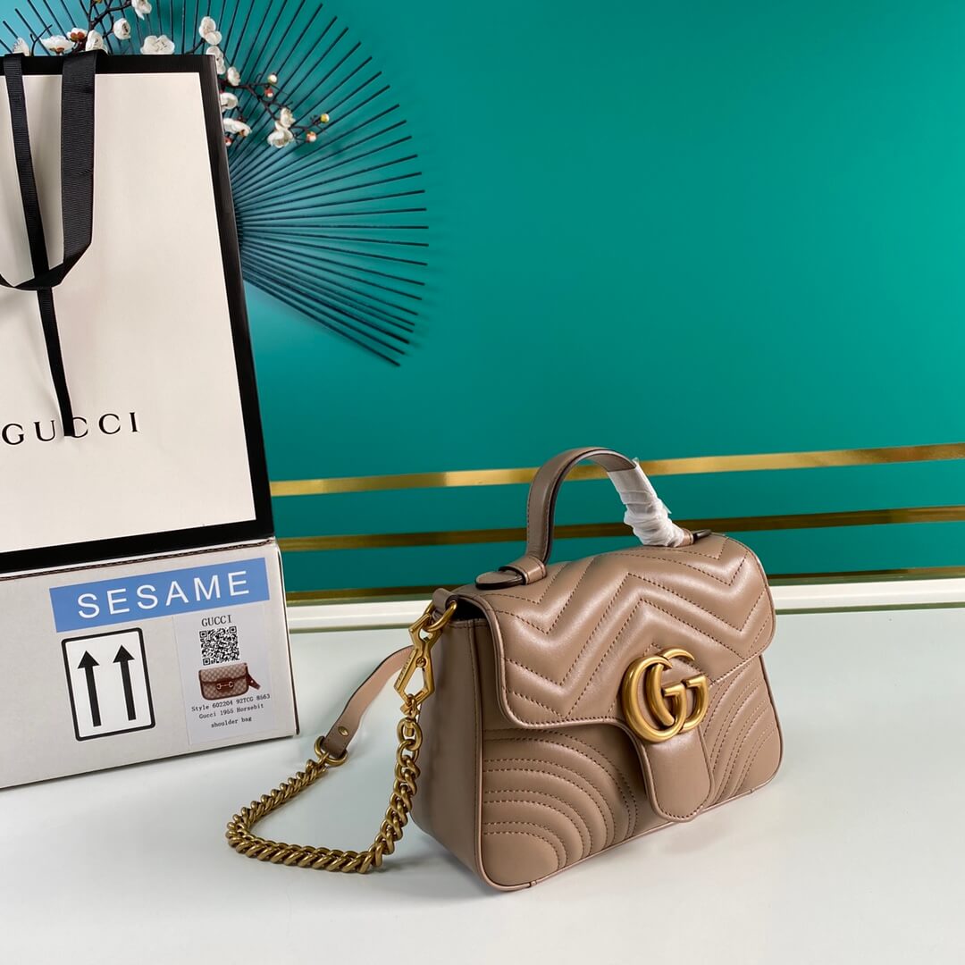 Gucci Marmont Mini Top Handle Bag - Image 3