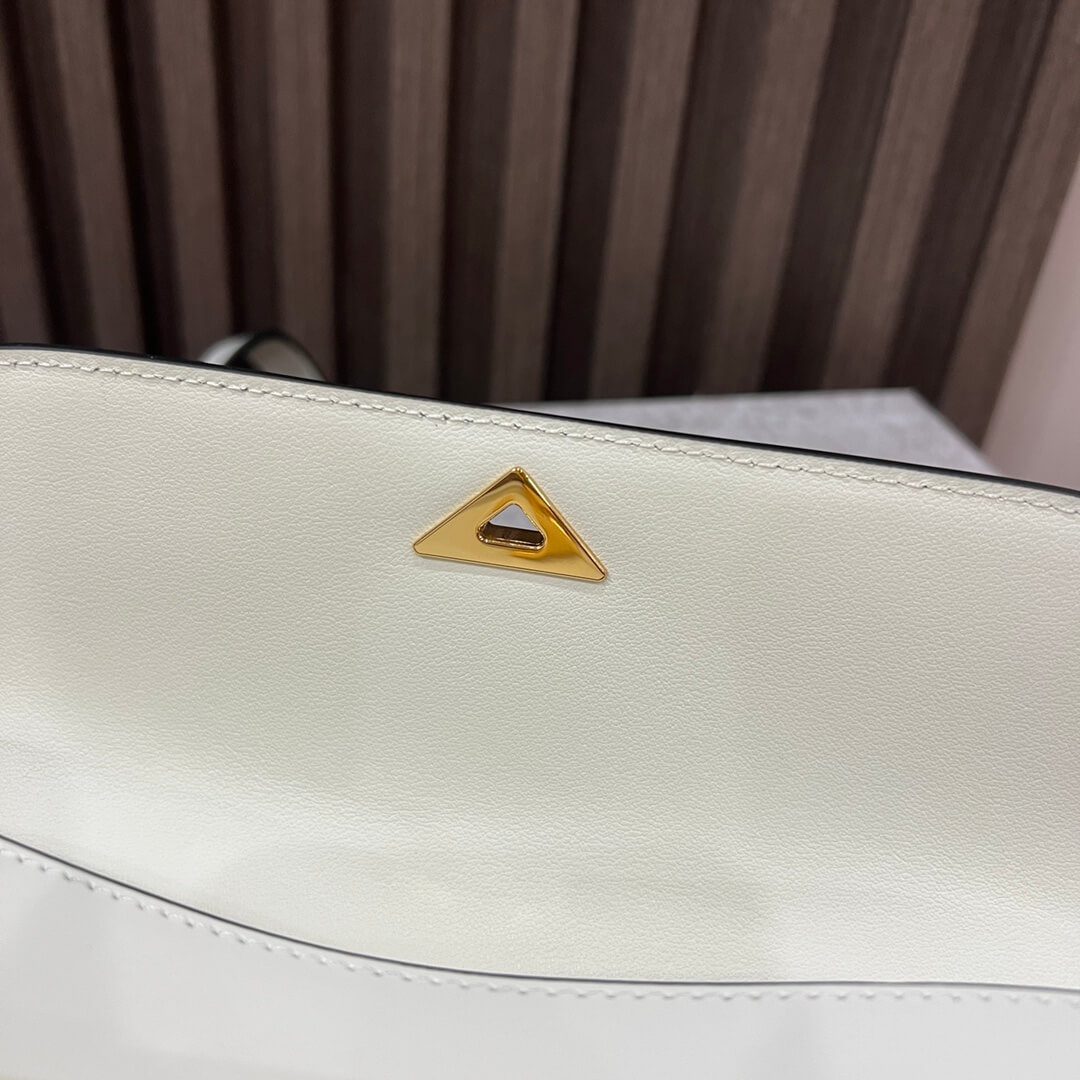 Prada Embleme Saffiano Shoulder Bag White - Image 5