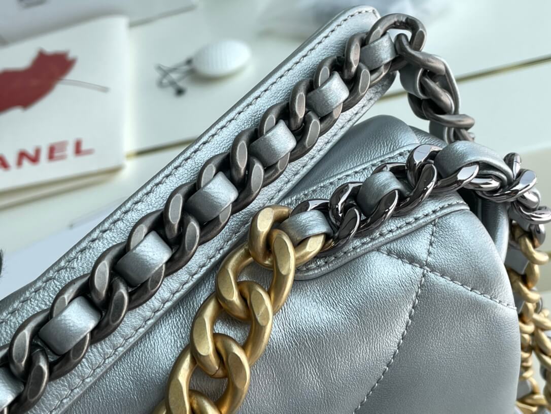 Chanel 19 Bag Gray Blue - Image 2