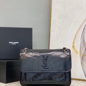 Women's YSL Niki Medium Leather Shoulder Bag