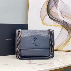 Women's YSL Niki Medium Leather Shoulder Bag