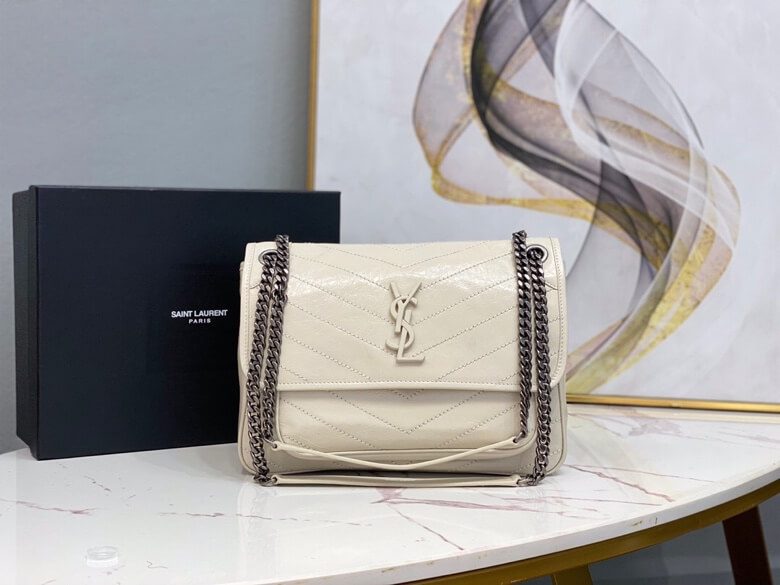 Women’s YSL Niki Medium Leather Shoulder Bag