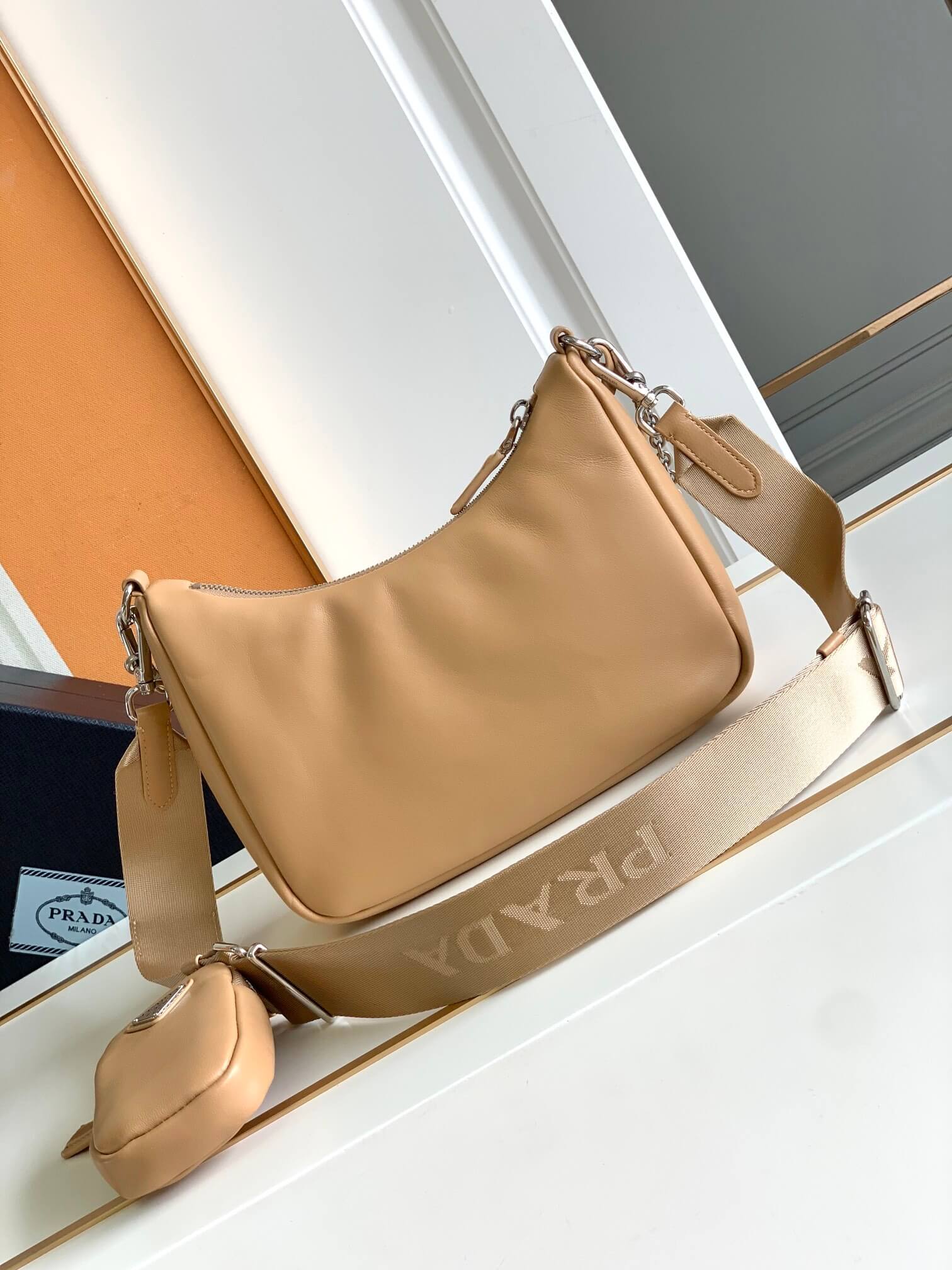 Prada Hobo Cream Bag - Image 3