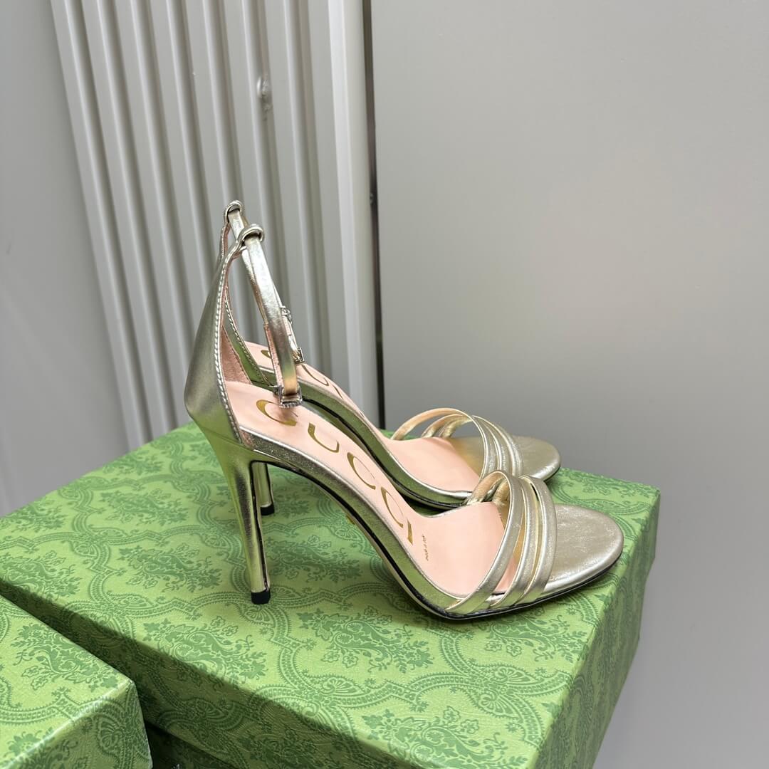 Gucci Women Metallic Heel - Image 6
