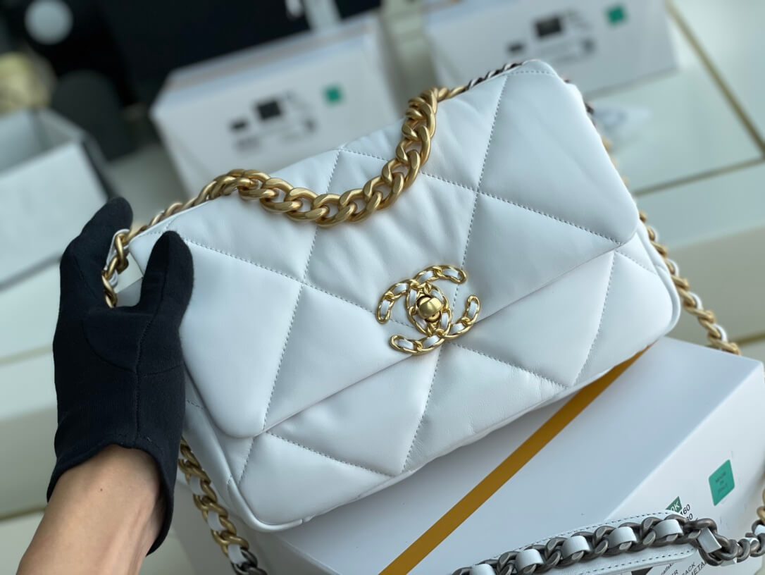 Chanel 19 Bag White - Image 8