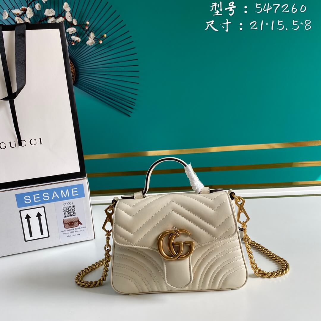 Gucci Marmont Mini Top Handle Bag - Image 8