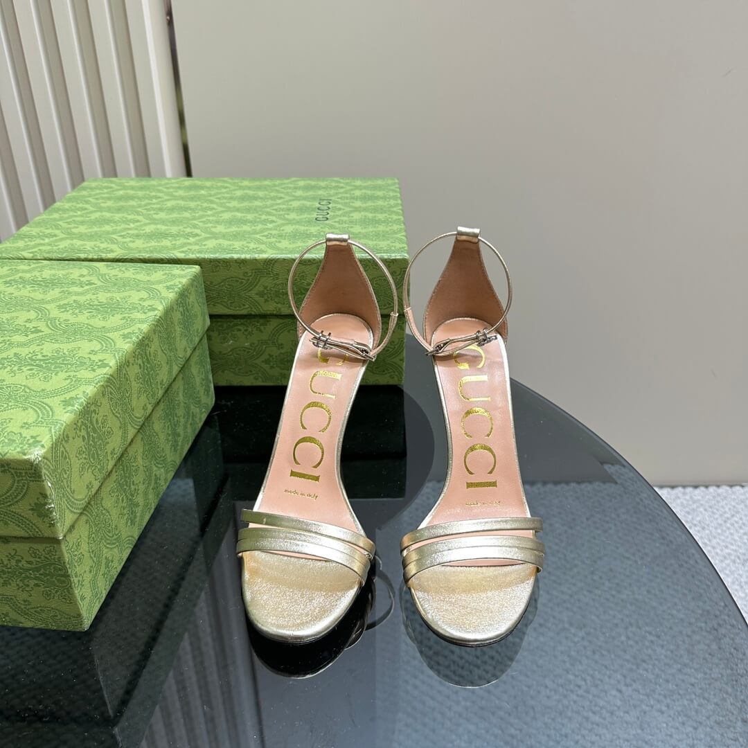 Gucci Women Metallic Heel - Image 8