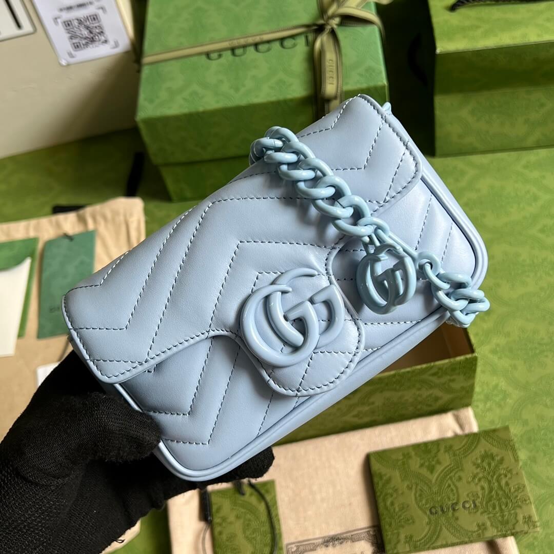 Gucci Marmontg Blue Bags