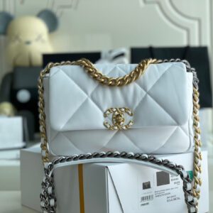 Chanel 19 Bag White