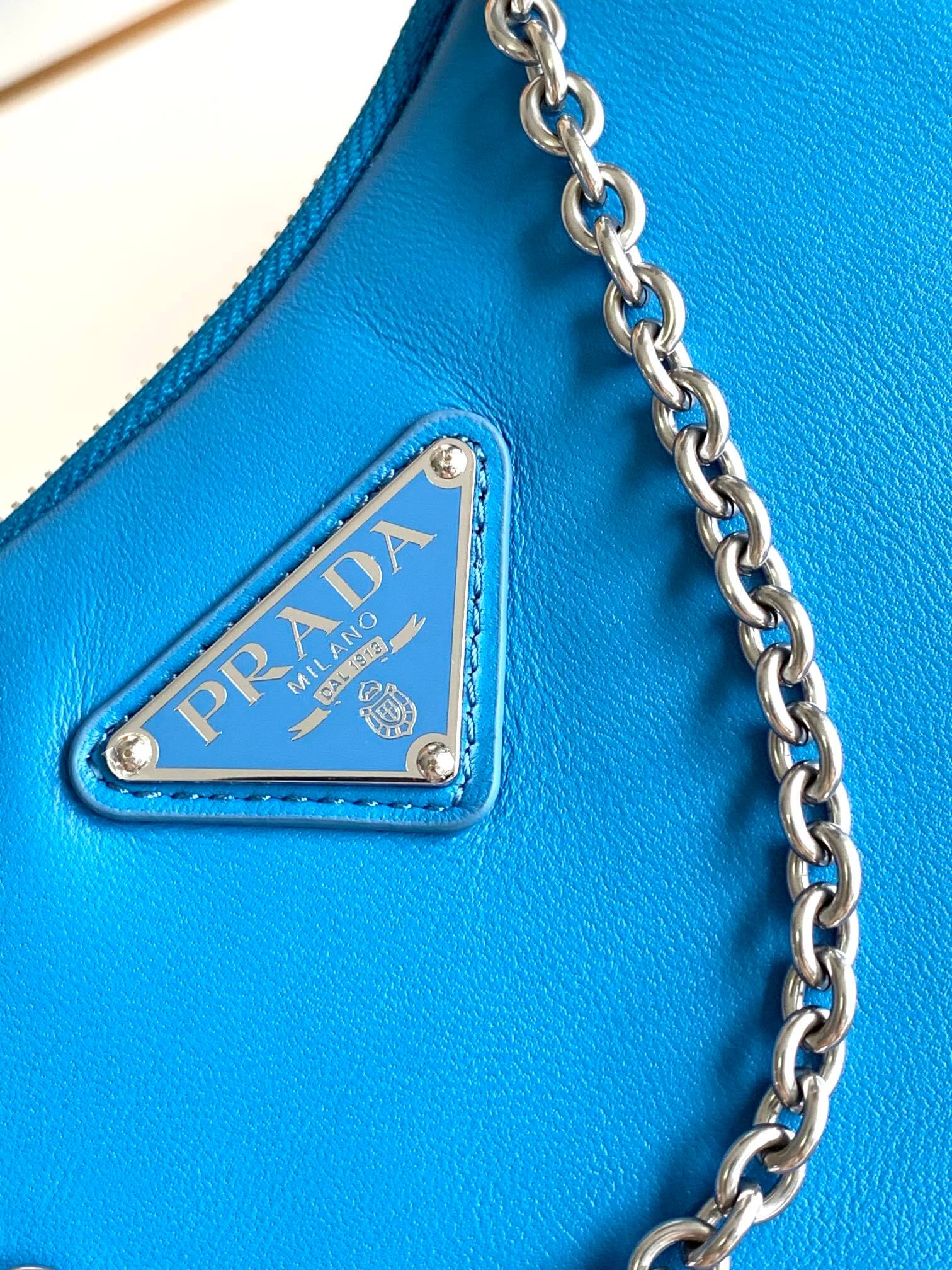 Prada Hobo Sky Blue Bag - Image 10